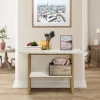 Costway 48'' 2-tier Console Table Modern Entryway Table For Living Room Hallway