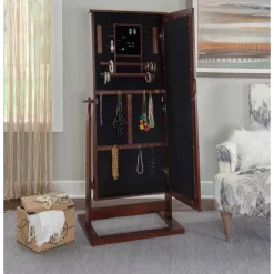 Chiara Cheval Mirror/Jewelry Wardrobe Walnut - Powell Company -Furniture Specialty Store GUEST f303dd2e 82cc 444c 8cea 8432946c2733