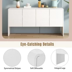 Minimalist Style 60" Sideboard With 4 Doors And Rebound Device For Living Room And Entryway-ModernLuxe -Furniture Specialty Store GUEST f3392446 8e94 4958 b135 4b74f98644b8