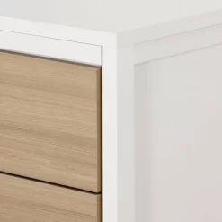 Munich 6 Drawer Double Dresser White/Soft Elm - South Shore -Furniture Specialty Store GUEST f3dfa85e d72e 447f 96a7 e67169343c39