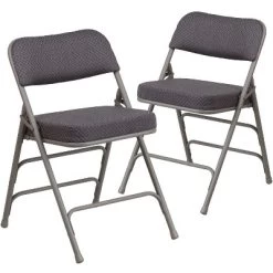 Flash Furniture 2 Pack HERCULES Series Premium Curved Triple Braced & Hinged Fabric Upholstered Metal Folding Chair -Furniture Specialty Store GUEST f3f9a874 c02a 4c09 9c48 61ec4251e04d