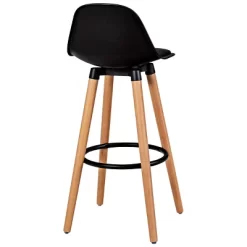 Tangkula Set Of 2 Mid Century Barstool 28.5" Dining Pub Chair W/Leather Padded Seat Black -Furniture Specialty Store GUEST f4c5d24c c826 40bf b6f3 9d779d852581