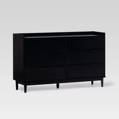 Mid-Century Modern Solid Wood 6 Drawer Double Dresser - Saracina Home 4 Mid-Century Modern Solid Wood 6 Drawer Double Dresser - Saracina Home - Image 2