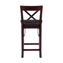 Triena X Back Folding Counter Height Barstool Espresso - Linon -Furniture Specialty Store GUEST f50ae8b0 cb92 412d a235 73f558d7f585