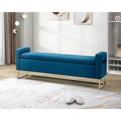 Jorge 59.1" Wide Storage Bench | ARTFUL LIVING DESIGN 13 Jorge 59.1" Wide Storage Bench | ARTFUL LIVING DESIGN - Image 11
