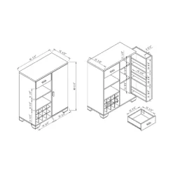 Ereth Modern Wine Bar Cabinet Dark Gray - MiBasics -Furniture Specialty Store GUEST f5853fb1 6c2b 463a 9698 701bd2437773