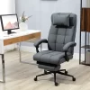 Vinsetto Executive Linen-Feel Fabric Office Chair High Back Swivel Task Chair With Adjustable Height Upholstered Retractable Footrest, Headrest And Padded Armrest -Furniture Specialty Store GUEST f5d68231 d8c3 45c9 9326 24b52ee9729c