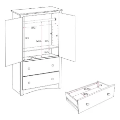 Clothing Armoire Black - Prepac -Furniture Specialty Store GUEST f5f88b4b dc8a 4960 9f95 b37992c1ee3d