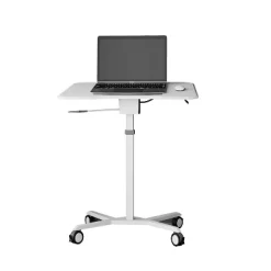 Sit To Stand Mobile Laptop Computer Stand With Height Adjustable White - Techni Mobili -Furniture Specialty Store GUEST f643da26 7911 443a 96b7 a3f496501cf9
