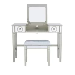 Madison Silver Vanity Set Silver - Linon -Furniture Specialty Store GUEST f652155d c8a5 42df 83d3 ba3eeb2a2ae6