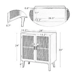 Birnirk 2-Door Accent Solid Wood Storage Cabinet With Shelves| KARAT HOME-Cherry -Furniture Specialty Store GUEST f6980e0d d0cd 492b 847a 1d24756b2e0f