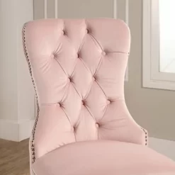 Vivi Tufted Velvet Dining Chair With Acrylic Legs Pink - Abbyson Living -Furniture Specialty Store GUEST f7906620 6950 4def 8b55 f7ad94aa046b