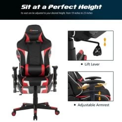 Costway Gaming Desk & Chair Set Z-Shaped Racing Style Desk With Massage Swivel Gaming Chair -Furniture Specialty Store GUEST f7a3c932 f98c 437d bd10 0920e7322a4c
