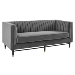 Devote Channel Tufted Performance Velvet Loveseat - Modway -Furniture Specialty Store GUEST f7c46ade a3a6 4dbb 9eba 426d98d5a7c4