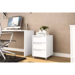 Maia 3 Drawer File Cabinet White - Polifurniture -Furniture Specialty Store GUEST f7e78bff f5c5 4b17 b58c 278a7280bd05
