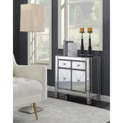 Gold Coast Vineyard 2 Drawer Mirrored Cabinet Weathered Gray - Breighton Home -Furniture Specialty Store GUEST f86a8d14 432e 4f93 9ee6 3a41aee7399b