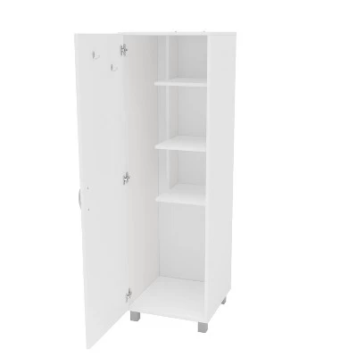 Paris 1 Door Storage Cabinet White - Polifurniture 3 Paris 1 Door Storage Cabinet White - Polifurniture