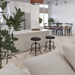 Merrick Lane Counter Stool Contemporary Black Faux Leather Backless Stool With Swivel Seat Height Adjustment And Footrest -Furniture Specialty Store GUEST f8cb7493 fdc6 4995 9a65 82b7bec3828d