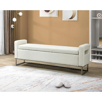 Jorge 59.1" Wide Storage Bench | ARTFUL LIVING DESIGN 14 Jorge 59.1" Wide Storage Bench | ARTFUL LIVING DESIGN - Image 12