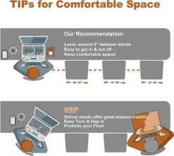 Hywela Bar Stools, Modern PU Leather Adjustable Swivel Barstools, Armless Kitchen Island Counter Bar Stools With Bigger Base, Set Of 2,Stylish- The Pop Home -Furniture Specialty Store GUEST faa59296 0089 49be bd58 7bb163386145