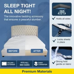 Bed Scrunchie 360 Degree Bed Sheet Tightener And Extender - 1 Pack 13 Bed Scrunchie 360 Degree Bed Sheet Tightener And Extender - 1 Pack -Furniture Specialty Store GUEST fb6f0935 81a3 404c a12e 32844fca6744