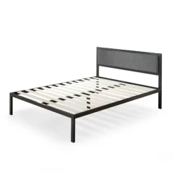 Korey Platform Metal Bed Frame With Upholstered Headboard Black - Zinus -Furniture Specialty Store GUEST fb8748d0 1d9f 4001 9137 ed53f048c200
