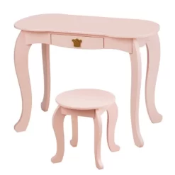 Costway Kids Makeup Dressing Table Chair Set Princess Vanity & Tri-folding Mirror -Furniture Specialty Store GUEST fcd88823 85c6 4948 b01a 1b53f3e98c60