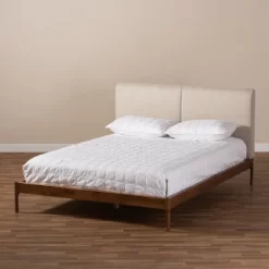Aveneil Walnut Finished Platform Bed - Baxton Studio -Furniture Specialty Store GUEST fcf55a68 1fcd 4d39 9a6f 5e3128435d44