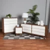3pc Hildon Two-Tone Wood Storage Set White/Walnut Brown - Baxton Studio -Furniture Specialty Store GUEST fe07934b 37d3 4175 9ab9 2a5e481b1d28