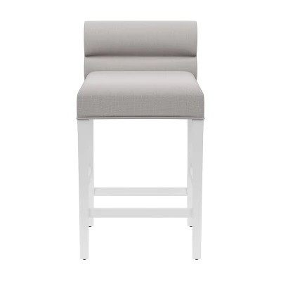 27" Desco Wood Upholstered Counter Height Barstool White - Hillsdale Furniture 4 27" Desco Wood Upholstered Counter Height Barstool White - Hillsdale Furniture - Image 2