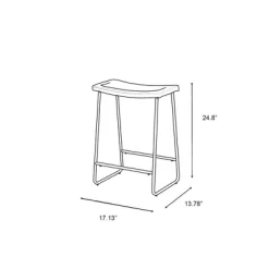 Set Of 2 Easton Saddle Counter Height Barstools Brown/Black - Acessentials -Furniture Specialty Store GUEST fe6e75a4 6e45 4f63 af1d 01fa0c4b0512