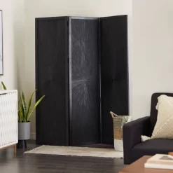 Contemporary Mango Wood Room Divider Screen - Olivia & May