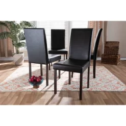 Set Of 4 Andrew Modern Dining Chairs Dark Brown - Baxton Studio -Furniture Specialty Store GUEST fed748fc dcd9 4ec4 8c29 1a4411260701