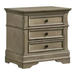 3pc Kritan Bed With 2 Nightstands Antique Warm Gray - HOMES: Inside + Out -Furniture Specialty Store GUEST fedcc18d 0e8a 4dac 8e73 a5d5633ef83b