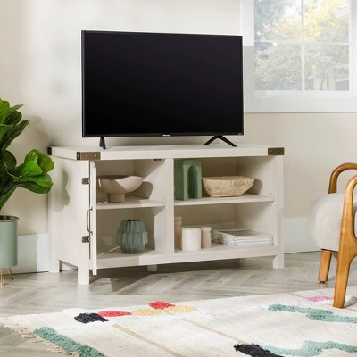 Clarabelle Rustic Industrial Barn Door TV Stand For TVs Up To 50" - Saracina Home 14 Clarabelle Rustic Industrial Barn Door TV Stand For TVs Up To 50" - Saracina Home - Image 12